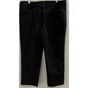 Banana Republic Women’s Black Distressed Hem Chino Pants Size 16